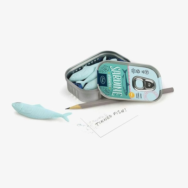 T. H. Baker Fred 4 Piece Sardine Erasers Novelty Gift 5321943