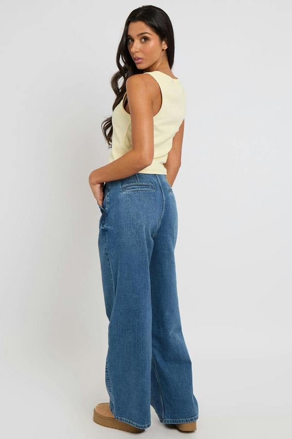 Urban Bliss Lemon Sleeveless Button Front Top