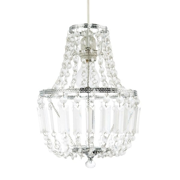 Traditional Vintage Style Pendant Lighting Shade with Clear Acrylic Image 1