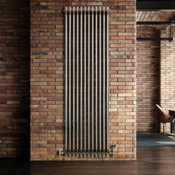 Monstershop Traditional 3 Column Radiator - 1800 x 560mm - Raw Metal
