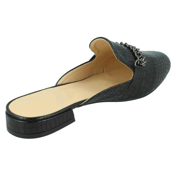 Spot On Ladies Spot On Wide Fit Open Back Mules F80536