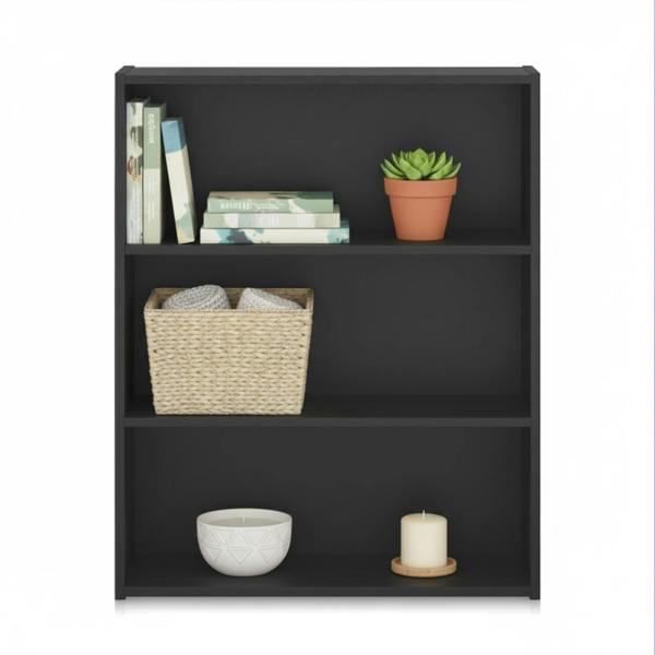 WALPLUS Pasir 3-Tier Open Shelf, Americano | Luxury Wall Decor for Living Room & Bedroom