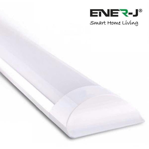 ENER-J Pack of 2 LED Prismatic Battens IP20 18W 60cms 3000K