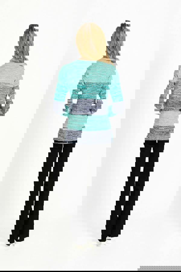 Ottoman Marl Colour Block Jumper