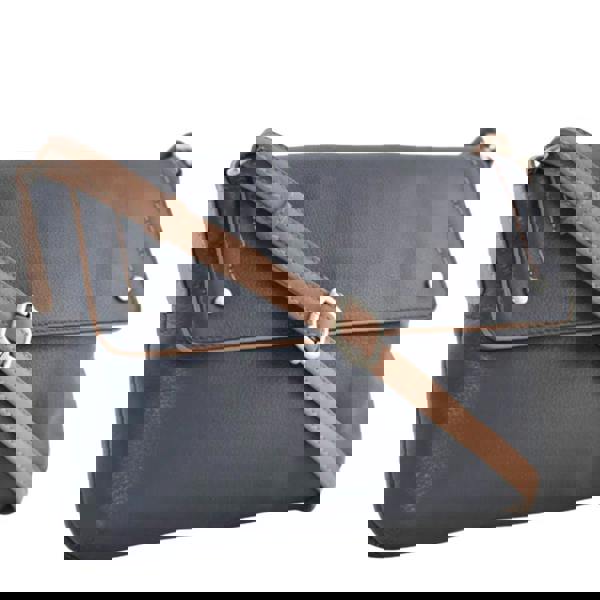 Mala Leather Orta Two Tone Slim Crossbody with Flap