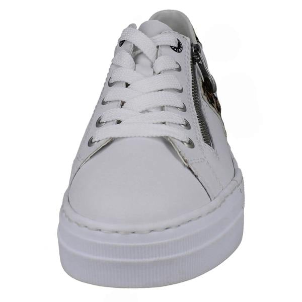 Rieker Ladies Rieker Leather Leopard Print Trainers N4924
