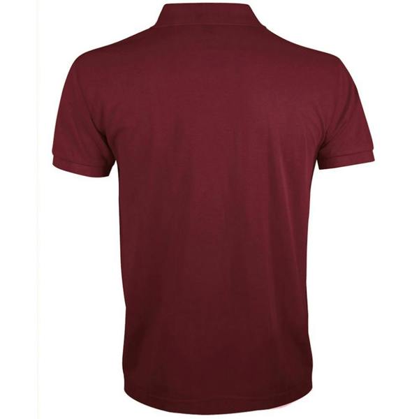 SOLs Mens Prime Pique Plain Short Sleeve Polo Shirt - Burgundy