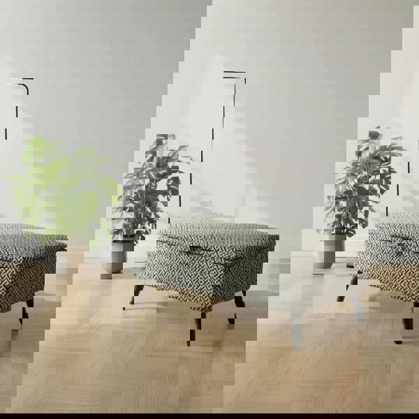 Premium Eden Embossed Pattern Storage Footstool Ottoman – Window Bay Seat & Multi - Use Coffee Table Bench - ISTOOLS