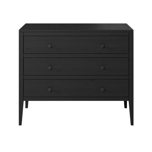 Wyld Haus Bilbao Black Wood Grain 3 Drawer Chest
