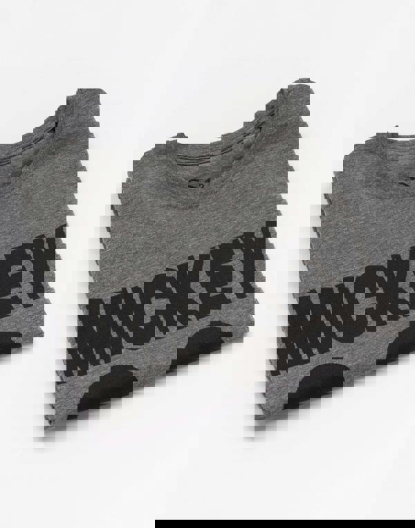 Disney Womens Grey Mickey Mouse Short Sleeved T-Shirt