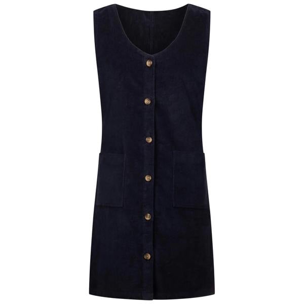 Trespass Womens/Ladies Tarissa Corduroy Pinafore Dress - Navy - 