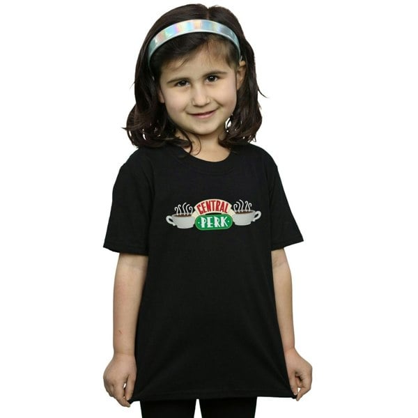 Friends Girls Central Perk Cotton T-Shirt - Black