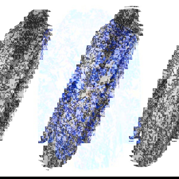 Inoa Fashion Blue Orchird Blue Floral Boyfriend Jacket