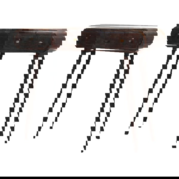 Artisan Furniture California Walnut Dressing Table with Foldable Mirror