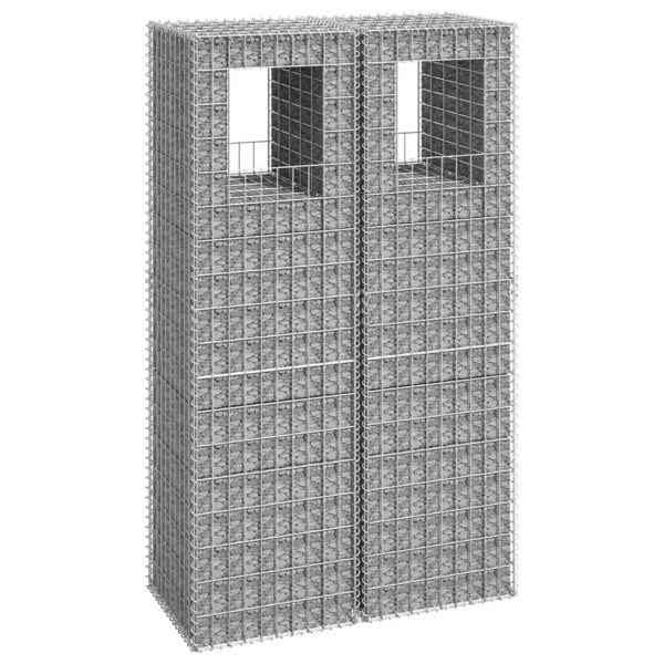 Berkfield Gabion Basket Posts 2 pcs 50x50x180 cm Iron