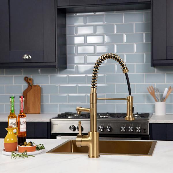 Flode böjig | Multiuse Style 3 in 1 Instant Boiling Tap with Flexi Spray | Brushed Brass Finish