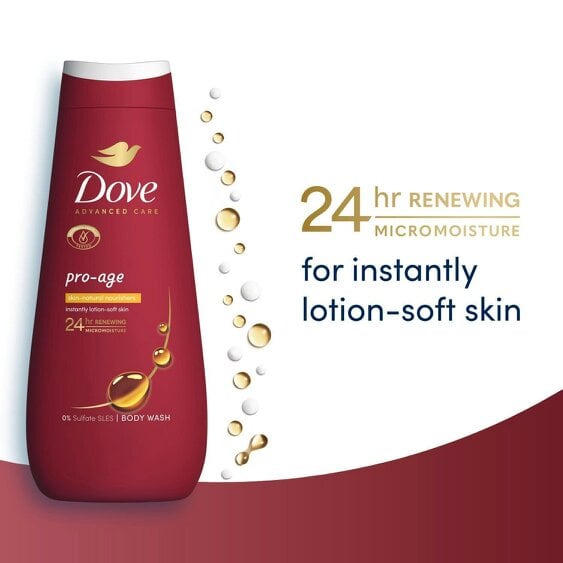 Dove Advanced Care Pro Age Body Wash 24H Renewing Micromoisture, 2x400ml