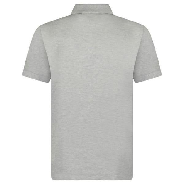 Burberry Mens Hartford Check Polo Shirt - Pale Grey Melange