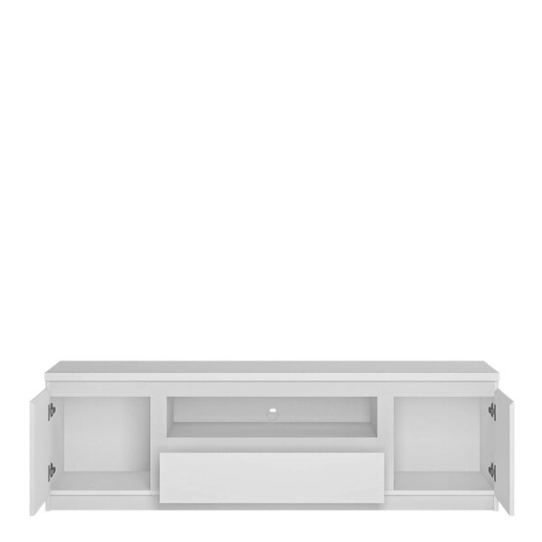 Wyld Haus Hemingway 166cm White Wooden 2 Door 1 Drawer Wide TV Cabinet