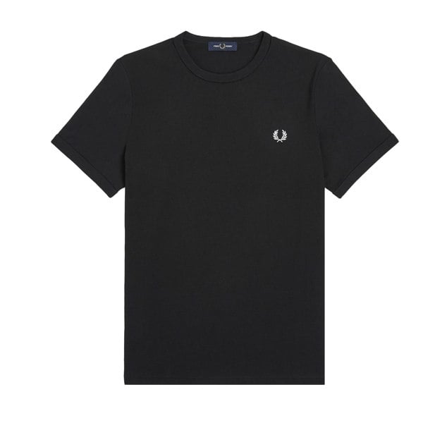 Fred Perry Ringer T-Shirt Black