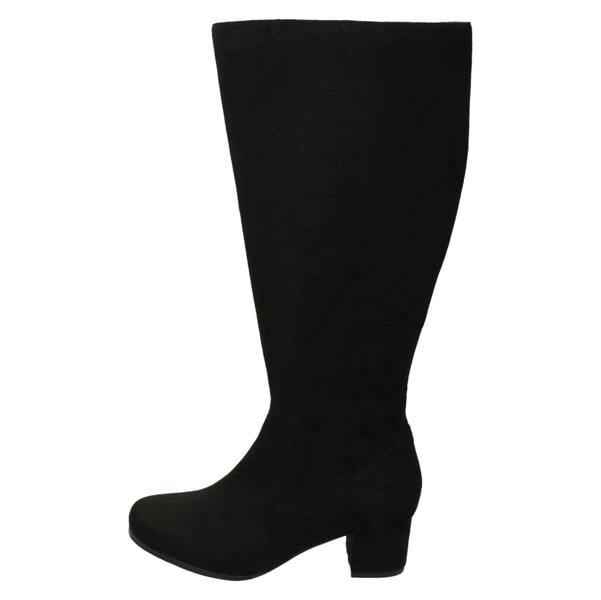 Spot On Ladies Spot On Extra Wide Fitting Knee High Boots F51131