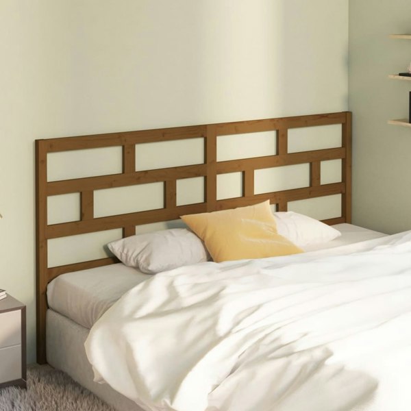 Berkfield Bed Headboard Honey Brown 206x4x100 cm Solid Wood Pine