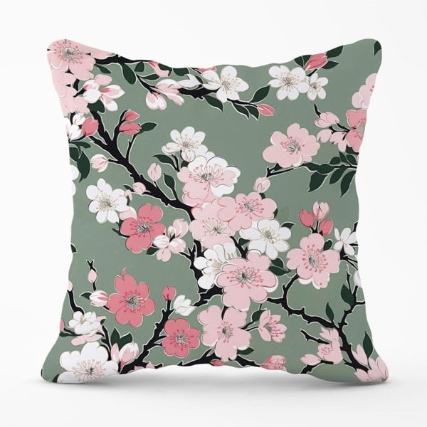 Warren Reed Pink Floral Abstract Pattern Cushions