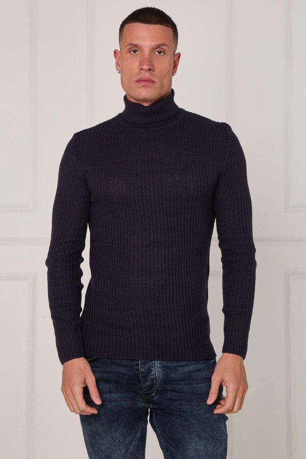 Men’s Ribbed Turtleneck Jumper