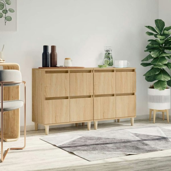 Berkfield Sideboards 2 pcs Sonoma Oak 60x35x70 cm Engineered Wood