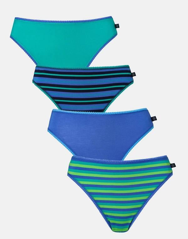 British Boxers Multipack 4 Pairs of Women's Bamboo High Leg Knickers – Perfect Day