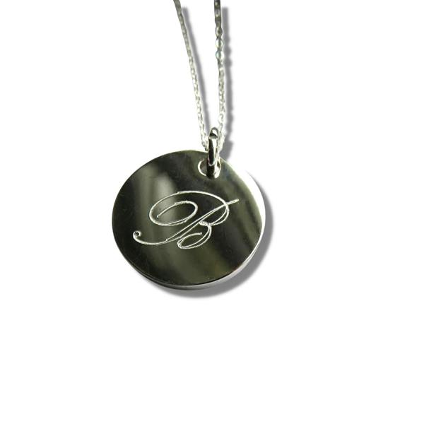 Personalised Silver Single Letter Necklace | Initial