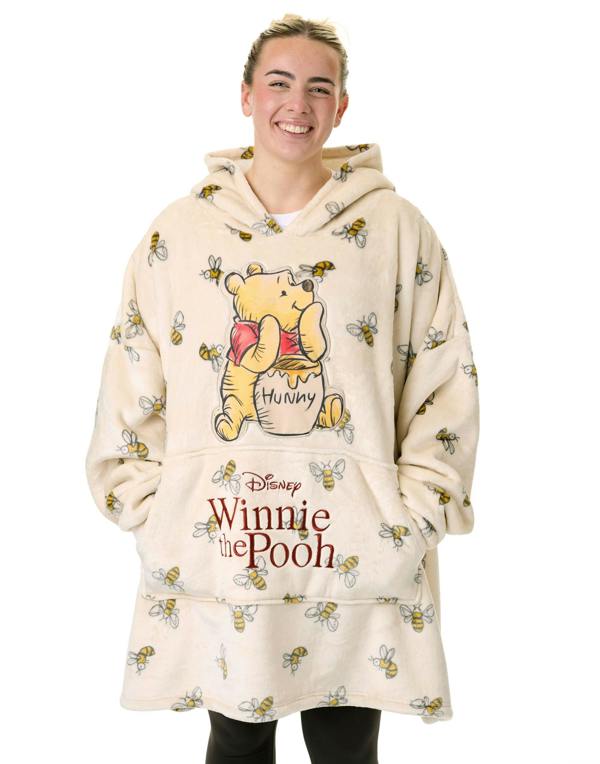 Disney Womens Beige Winnie The Pooh Blanket Hoodie (One Size)
