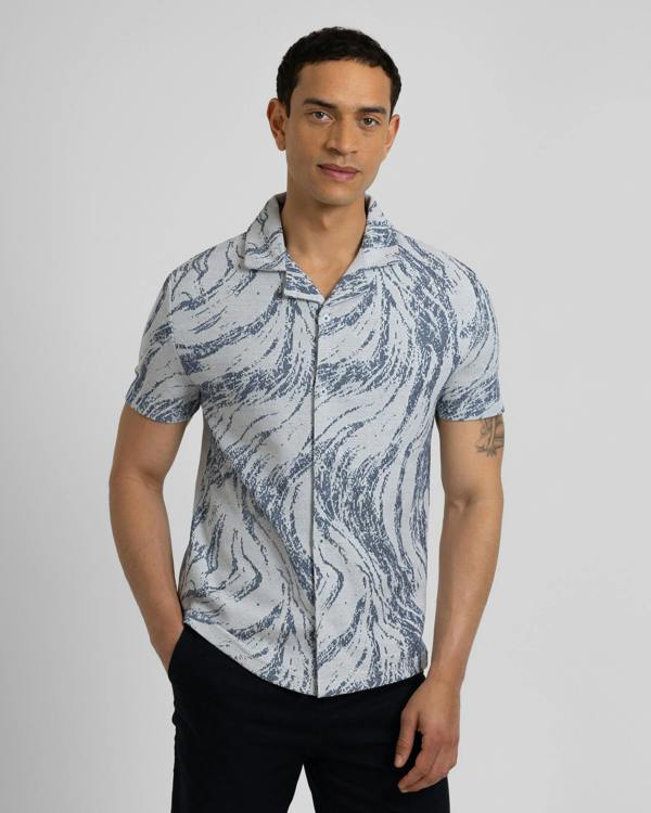 Steel & Jelly Pinner - Wave Effect Short Sleeve Shirt