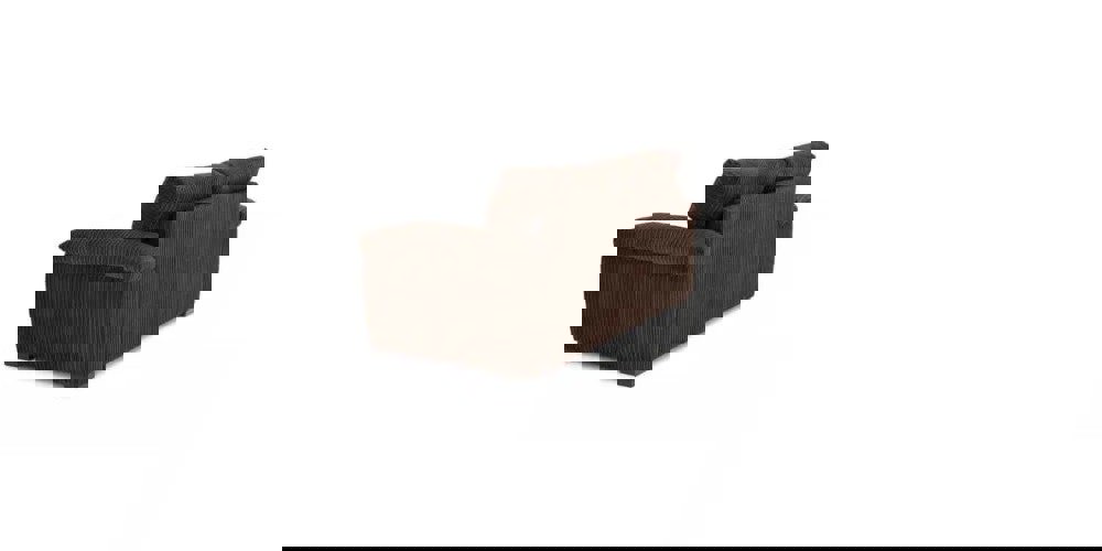 SQUAREBOXX Amalfi Jumbo Cord Chocolate Sofa 3+2 Fabric Sofa in Chocolate