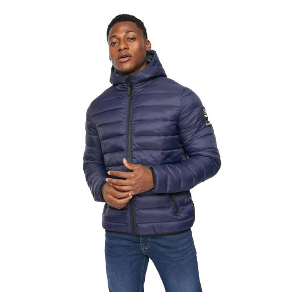 Crosshatch Mens Gattering Jacket - Navy