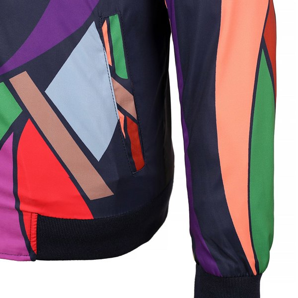 David WeJ Adimu Bomber Jacket - Pink, Purple Green Multi