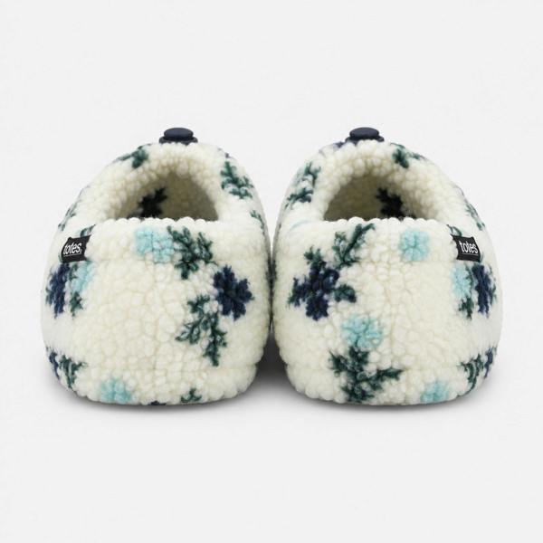 Totes TOASTIES Floral Full Slippers Full Slippers   in  White