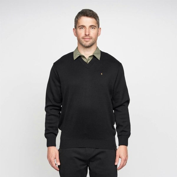 Gabicci G00K01 Mens Vee Neck Sweater Gabicci Classic  - BLACK