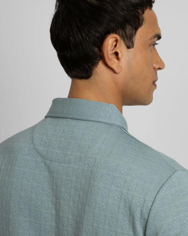 Steel & Jelly Crofton - Tile Jacquard Textured Polo Shirt