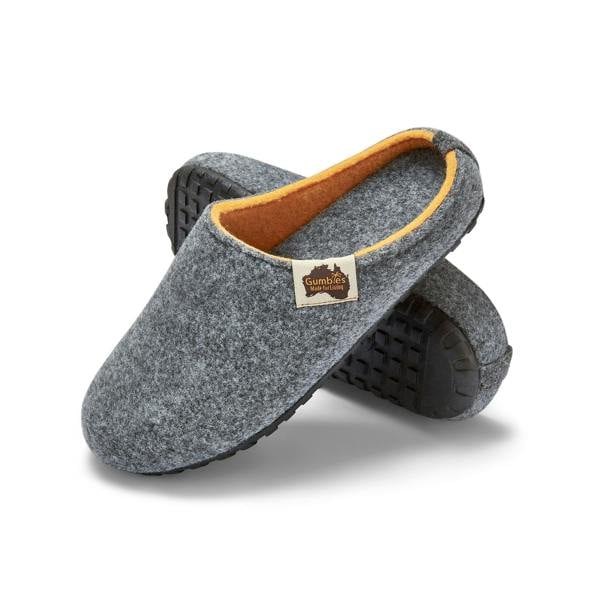 Gumbies Outback Men's Slippers - Grey & Curry