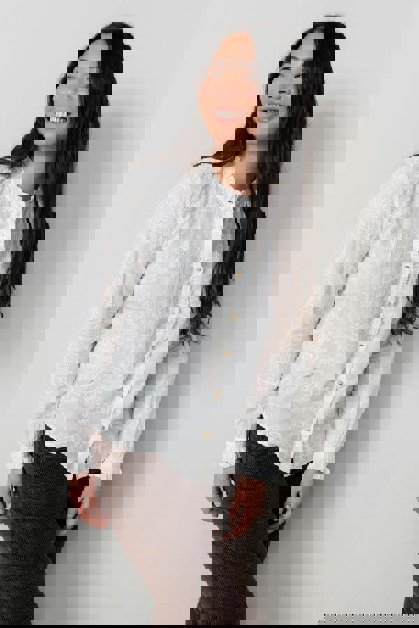 Rachel Embroidered Cotton Blouse White | Lily and Me Clothing