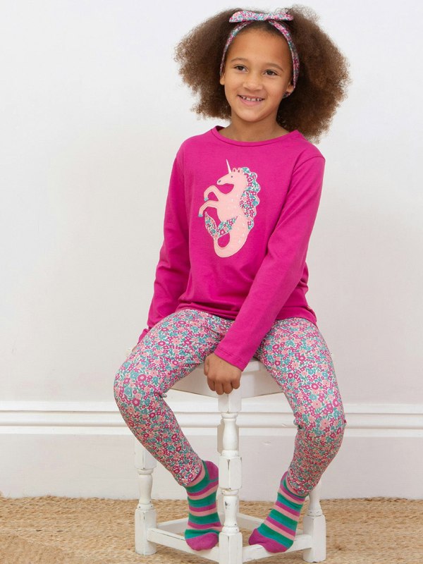 Kite Girls Organic Ditsy Tales Leggings Pink