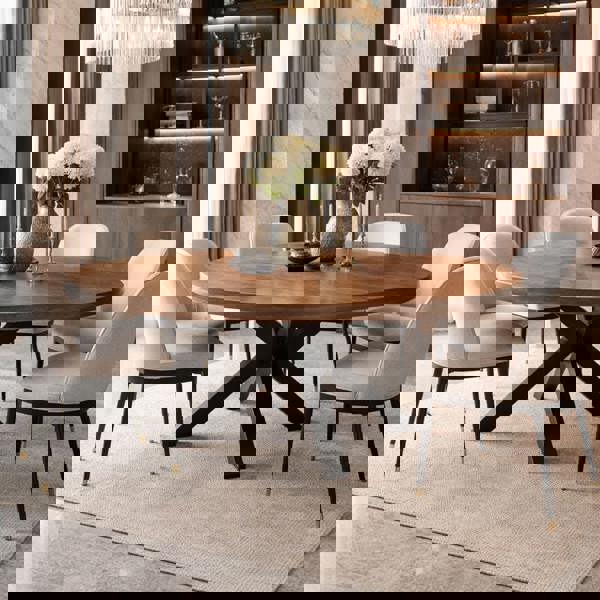 TRL Furniture Walnut Round Dining Table