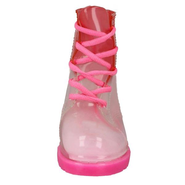 Spot On Girls Spot On Gradiant Transparent Lace Up Welly Boot