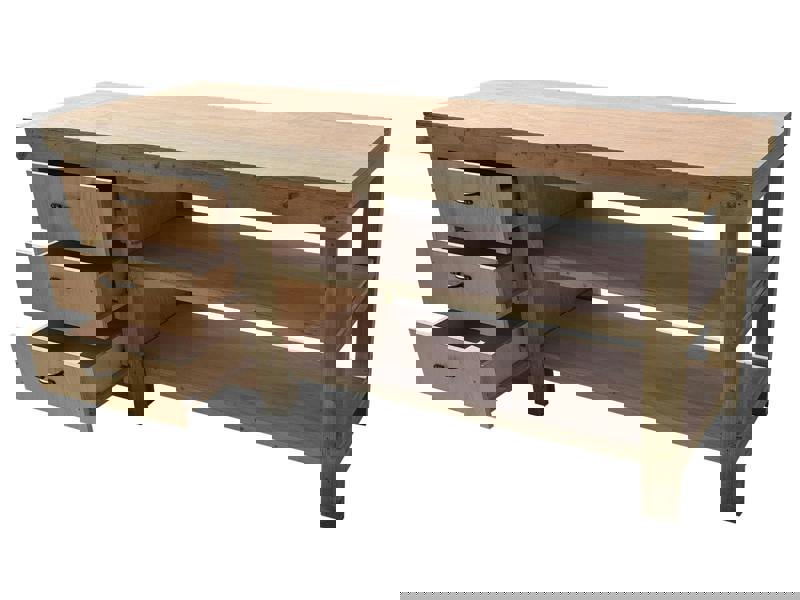 Arbor Garden Solutions Wooden Eucalyptus top tool cabinet workbench with storage shelf (V.7) with double shelf