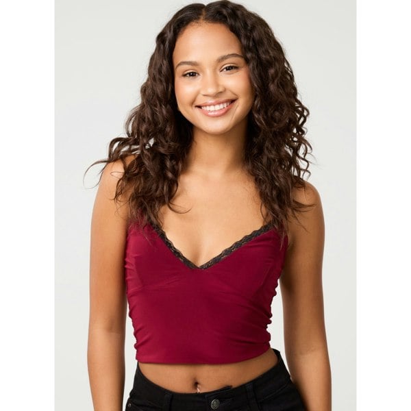 Pink Vanilla Lace Trim Cami Top