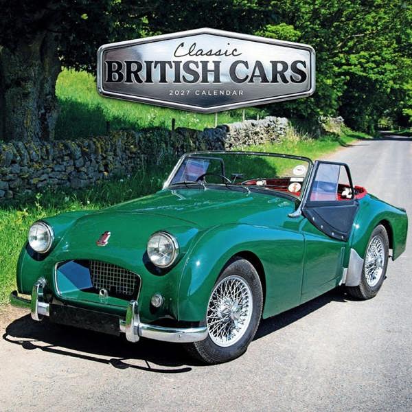 Classic British Cars Calendar 2027, Wall Calendars, Month To View, Transport, Gift