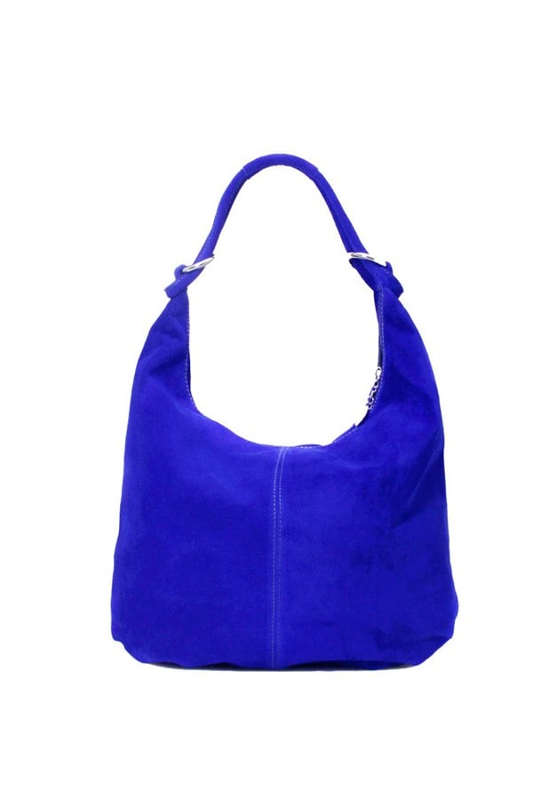 Kitise Large Slouch Italian Suede Leather Hobo Tote Bag