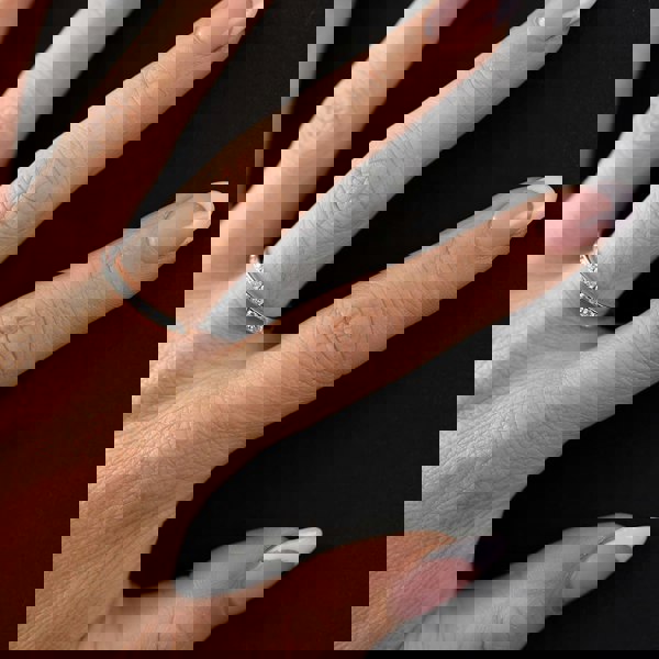 Starbright Silver 2mm Cubic Zirconia Channel Set Half Eternity Ring R4179(2M) 1/3 3A