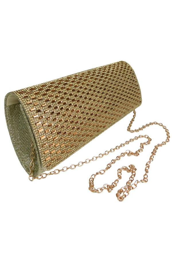 Paulo Due Diamante Tube Clutch Bag